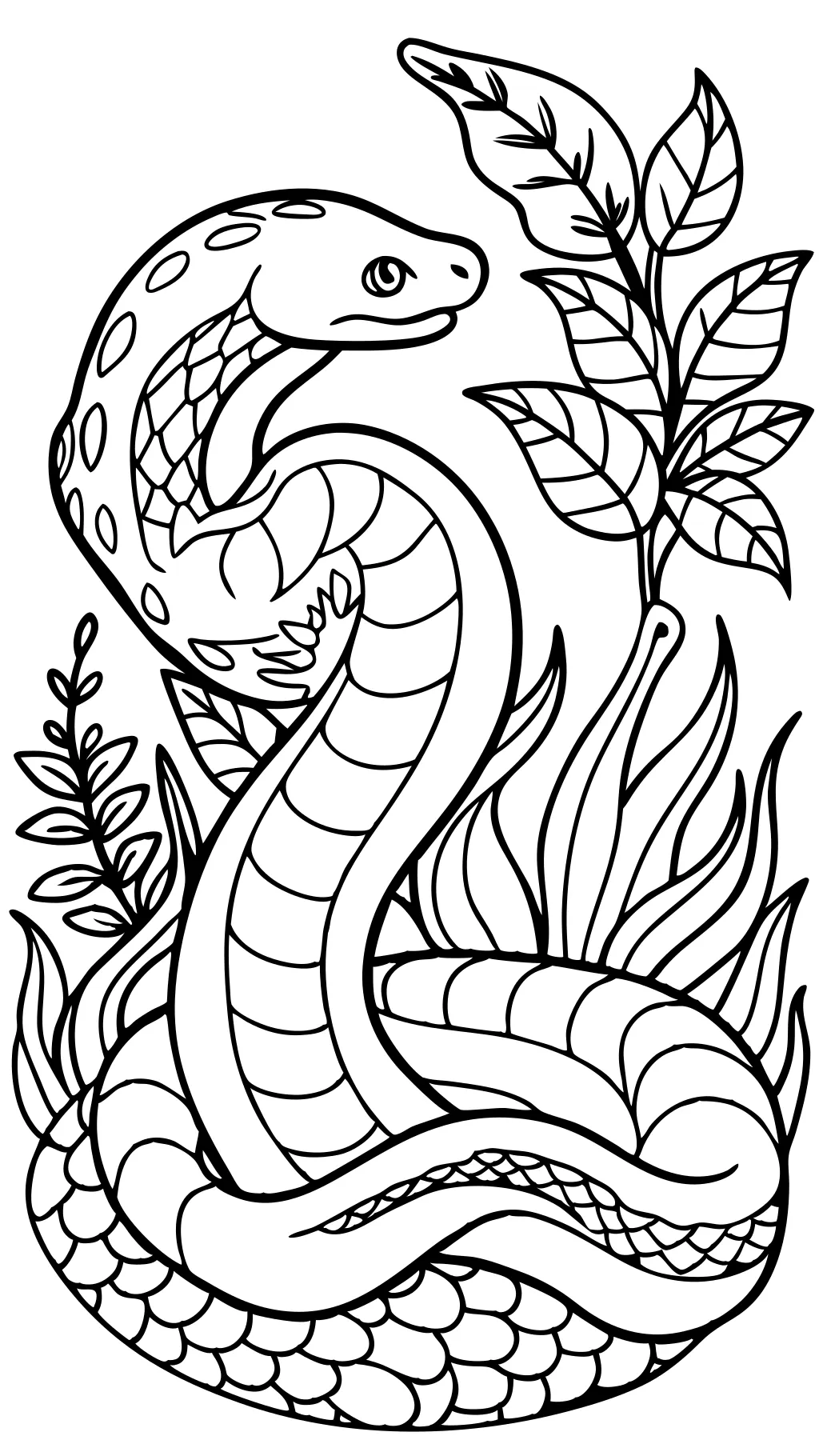 green anaconda coloring pages